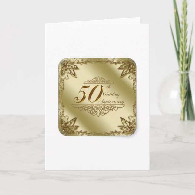 CARTE SOUVENIRS DU 50ÈME ANNIVERSAIRE DE MARIAGE (Devant)