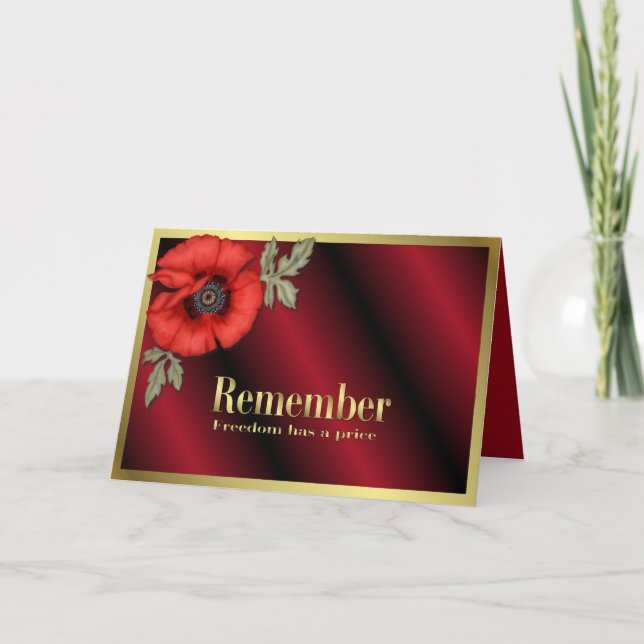 Carte Souviens-toi du Coquelicot (Devant)
