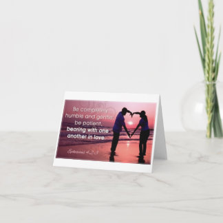 Carte Soyez complètement humbles et doux  Ephésiens 4:2-