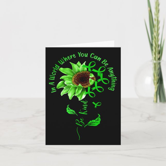 Carte Soyez en forme de ruban vert Tournesol Tournesol s (Devant)
