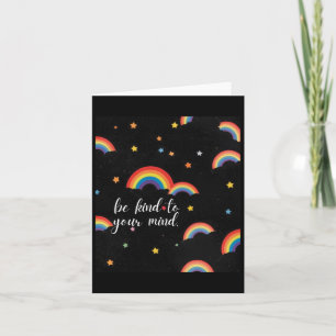 Carte Soyez Gentil À Votre Esprit Sticker Arc-En-Ciel