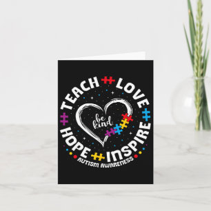 Carte Soyez gentil Enseigner l'amour Inspirer la Sensibi