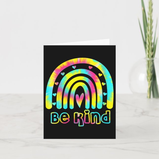 Carte Soyez gentil Teinture Dye Rainbow Kindness Sensibi (Devant)