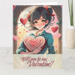 Carte Soyez ma Saint-Valentin dans le style Manga 31470