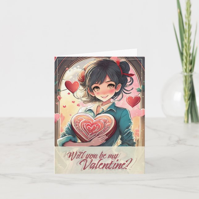 Carte Soyez ma Saint-Valentin dans le style Manga 31470 (Devant)