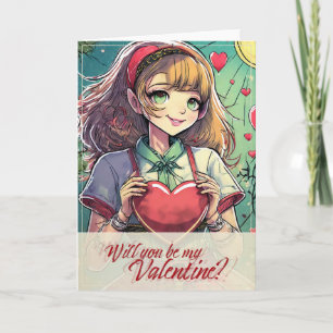 Carte Soyez ma Saint-Valentin dans le style Manga 33419