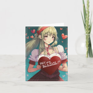 Carte Soyez ma Saint-Valentin dans le style Manga 33893