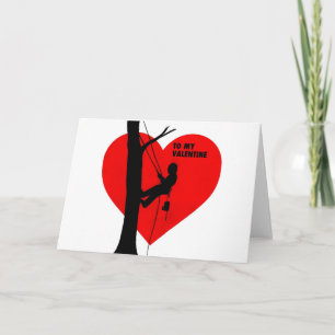 Carte Soyez Mon Arboriste Saint Valentin Chainsaw