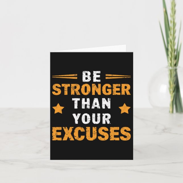 Carte Soyez Plus Forte Que Vos Excuses Gym Poids Mo (Devant)