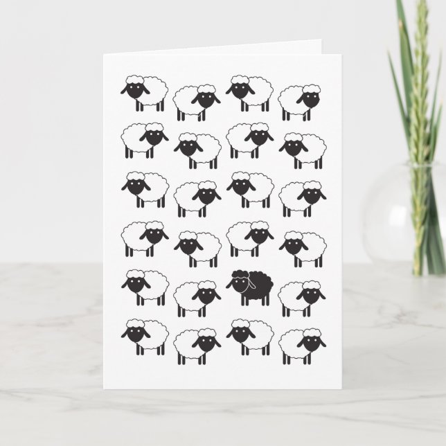 Carte Soyez toujours Ewe Noir Mouton (Devant)