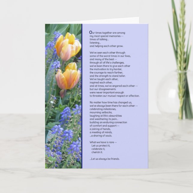 Carte Soyons Toujours Amis... (Devant)