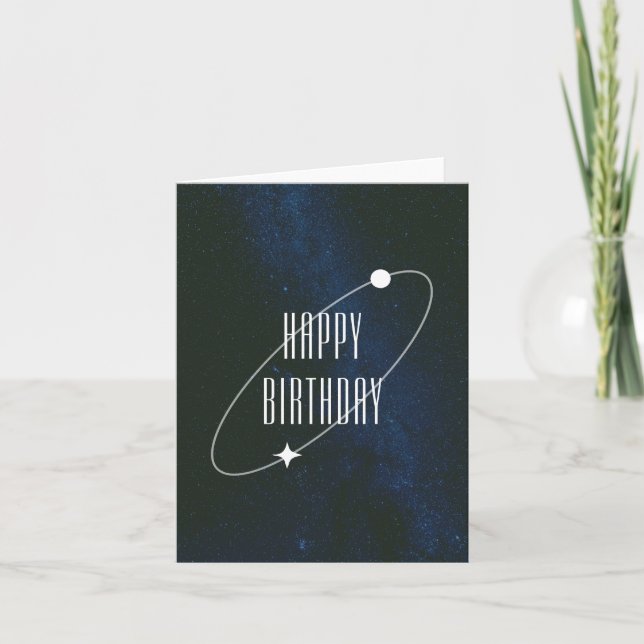 Carte Space Starry Night Universe Joyeux anniversaire (Devant)