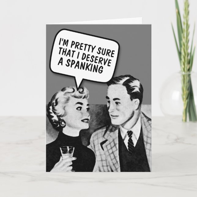 CARTE SPANKING RETRO BIRTHDAY GREETING FOR HUSBAND (Devant)