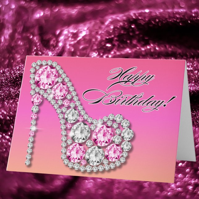 Carte Sparkle Glam Stiletto Anniversaire (Créateur téléchargé)