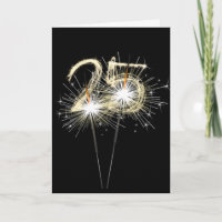 Sparklers du 25e anniversaire en noir