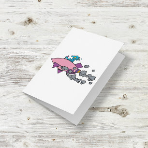 Carte spatiale Alien de dessin animé