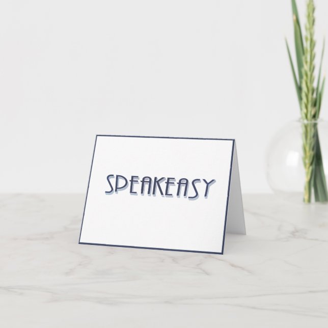Carte SpeakEasy (Devant)
