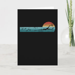 Carte SpearFishing Retro Vintage Sunset Cadeau