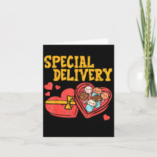 Carte Spécial bébé Saint-Valentin infirmière d'accouchem