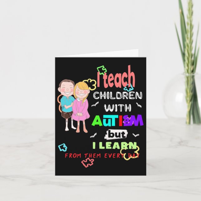 Carte Spécial Ed Sped Enseignant Enseigner Cool Autisme  (Devant)