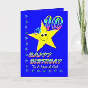 Carte Special Girl 10e Brithday