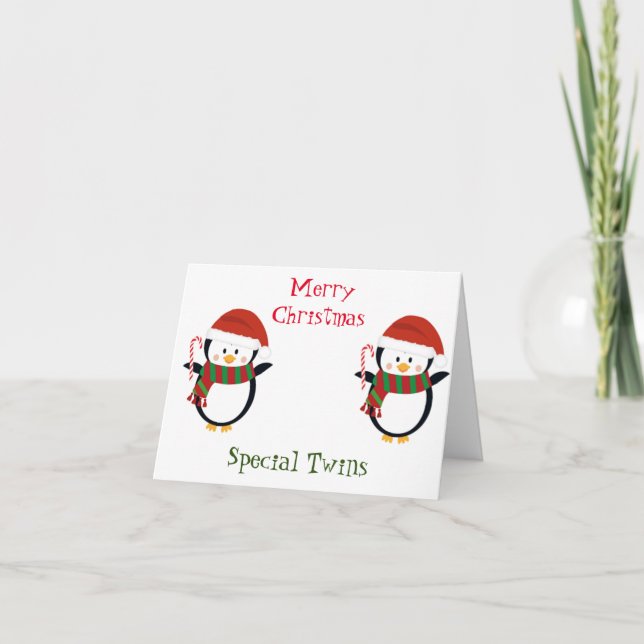 CARTE "SPECIAL TWINS" DE MERRY CHRISTMAS (Devant)