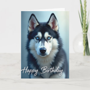 Carte spéciale d'anniversaire pour chiot aux yeux