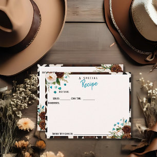 Carte spéciale Fleur sauvage Turquoise Stones