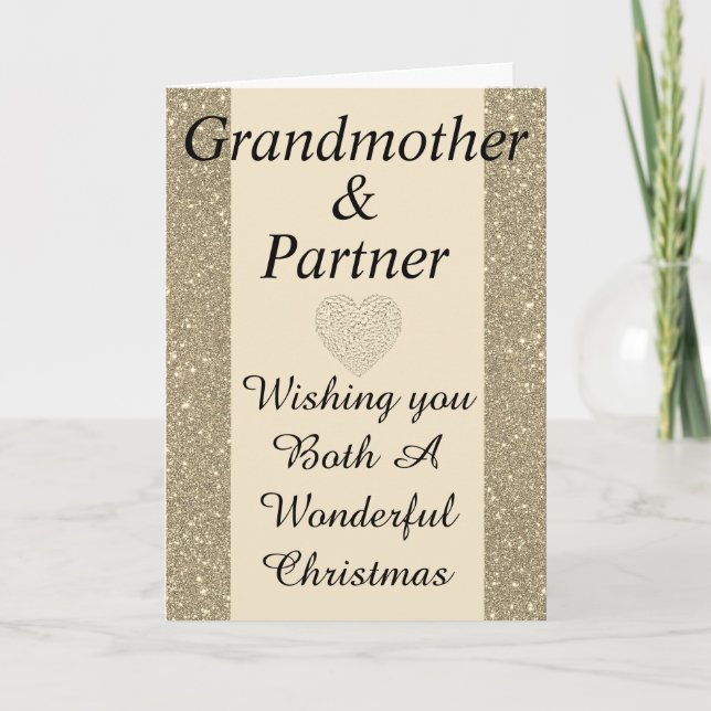 carte spéciale grand-mère et partenaire de Noël (Devant)