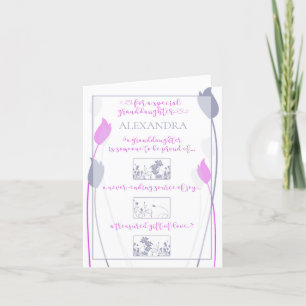 Carte spéciale Grandgirl Pink Grey Tulip