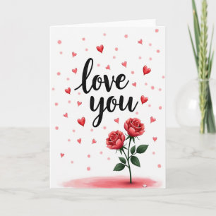 Carte spéciale Love You Roses