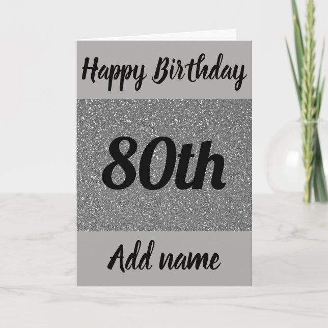 Carte spéciale personnalisée 80e anniversaire (Devant)