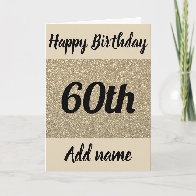 Carte spéciale personnalisée pour 60e anniversaire (Devant)