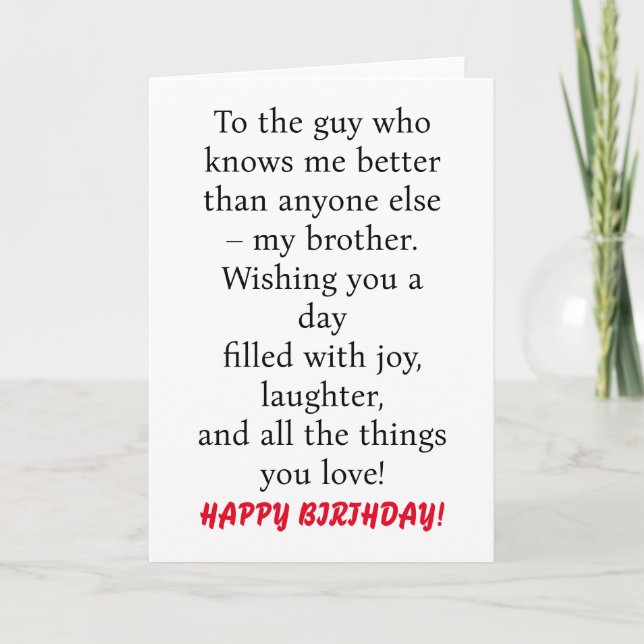 CARTE SPÉCIALE POUR L'ANNIVERSAIRE DU FRÈRE SPÉCIA (Devant)