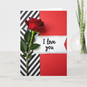Carte spéciale rouge rose je t'aime