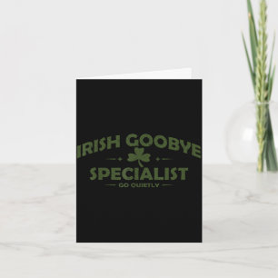 Carte spécialiste des adieux irlandais drôle de jour de 
