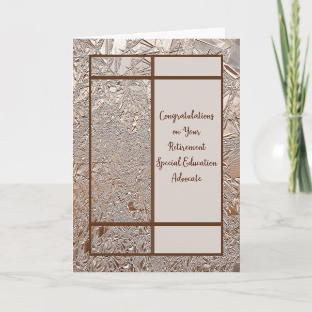 Carte Spécifications des félicitations de retraite. Ed.  (Devant)