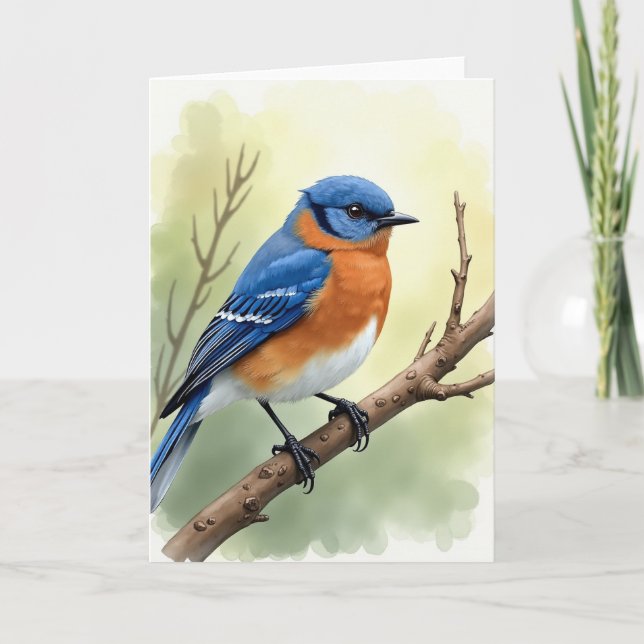 Carte Speckled Bird Scene Card (Devant)