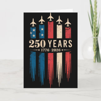 Carte Spectacle aérien patriotique Drapeau Usa 1776-2026