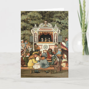 Carte Spectacle de marionnettes de poinçon et de Judy "