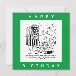 Carte Spectacle de Punch et Judy sur le dessin animé de