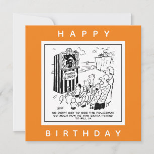 Carte Spectacle de Punch et Judy sur le dessin animé de