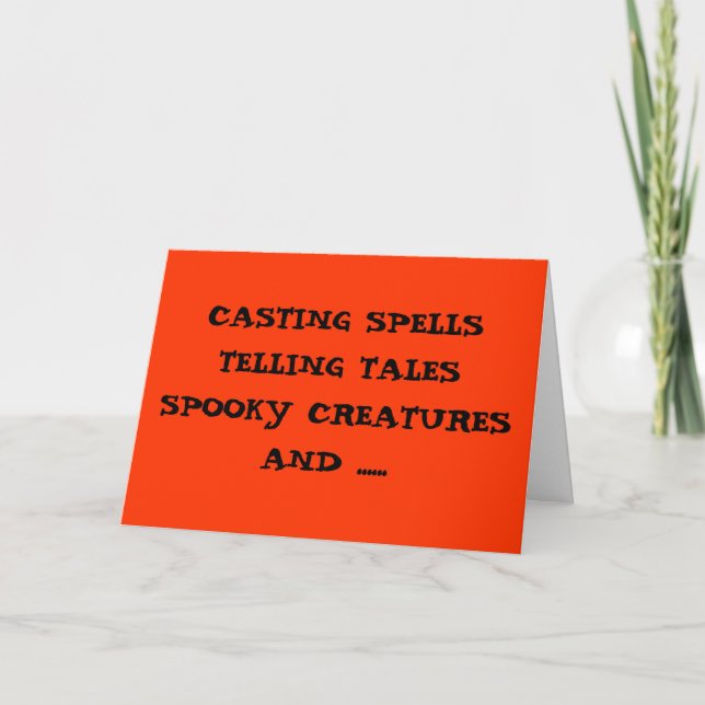 CARTE SPECTACLE ROMANTIQUEMENT SUR HALLOWEEN (Devant)