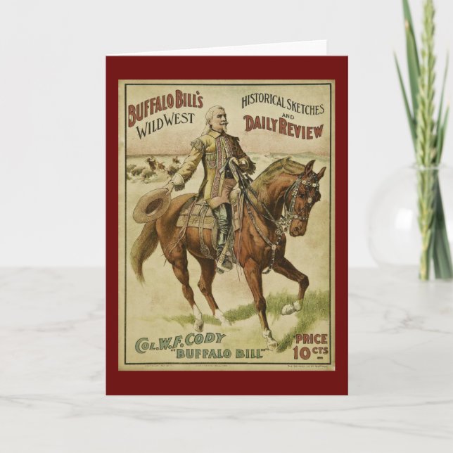 Carte Spectacles quotidiens Buffalo Bill Wild West (Devant)