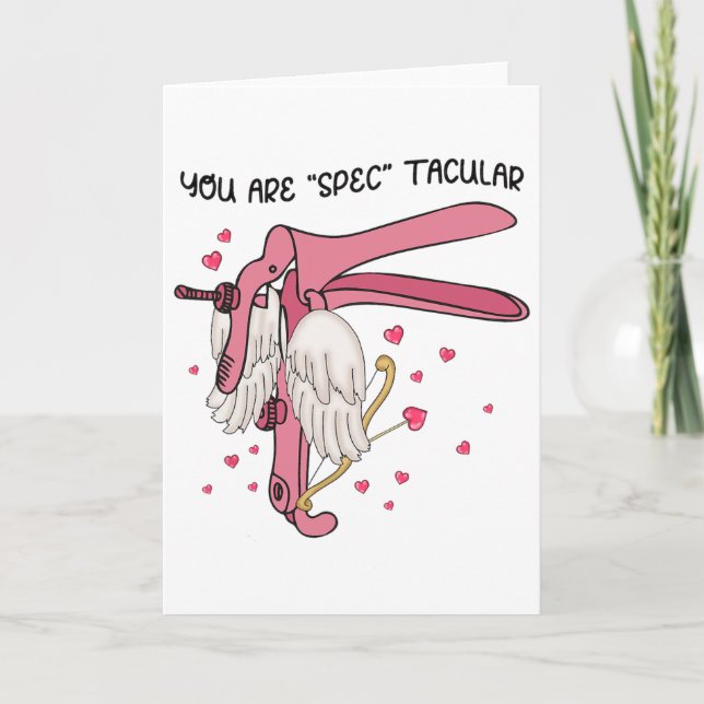 Carte Speculum Nurse Valentine Obgyn You're Spectacular  (Devant)