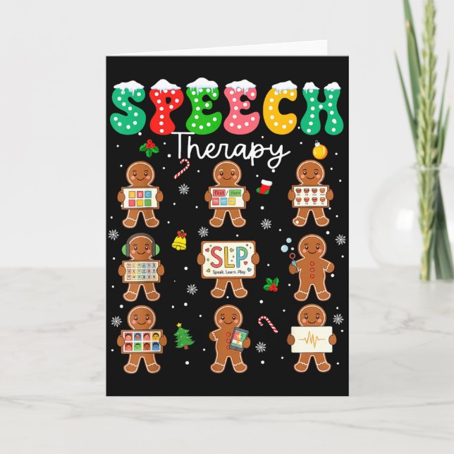 Carte Speech Therapy Christmas Slp Therapy Cookies Ginge (Devant)
