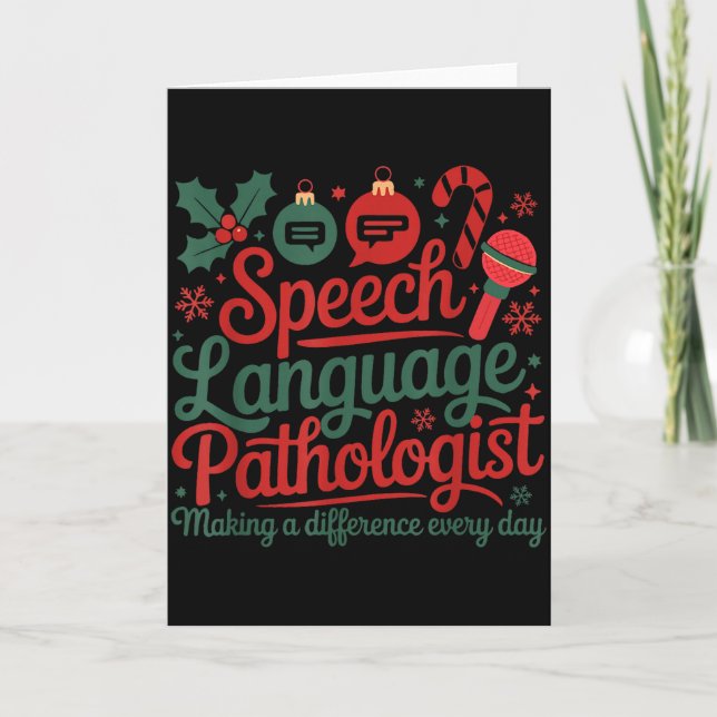 Carte Speech Therapy Christmas Speech Therast  (Devant)