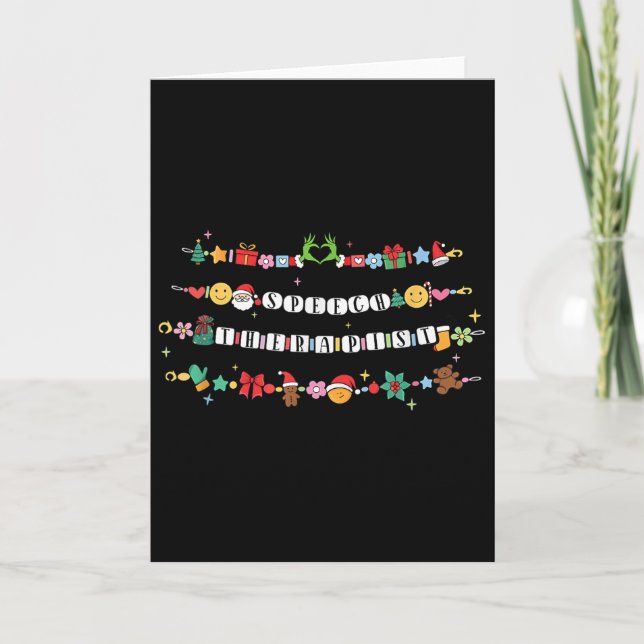 Carte Speech Therast Bracelet Christmas Friendship Slp X (Devant)
