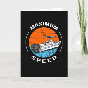 Carte Speedboat Racing Bateau Motorboat Capitaine