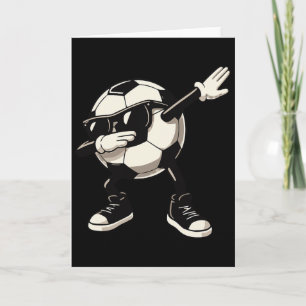 Carte Sphère de football dans une danse de dabbing Cool
